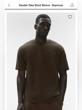 ALO Yoga Double Take Short Sleeve Tee — Espresso Brown